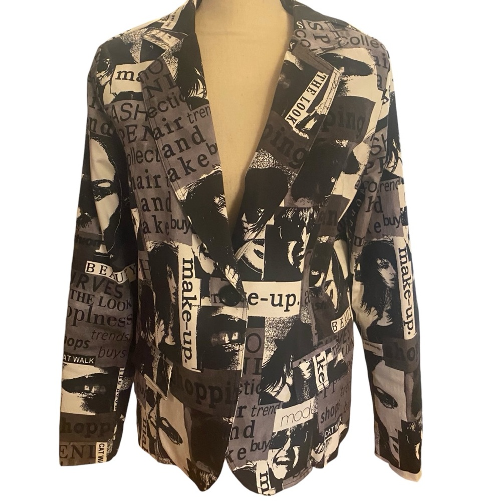 NWT care noir Women’s Black & White Jacket (L)